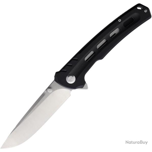 Couteau Pliant Mavik Gear ROK Lame Acier 440 Drop Point Manche G10 Noir Linerlock �tui Nylon MG10047
