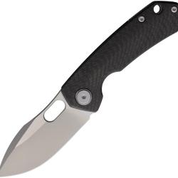 Couteau Pliant Maxace Meerkat M Lame Acier M390 Drop Point Manche Fibre de Carbone Linerlock MAXM17D