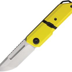 Couteau Maxace Capsule Lame Acier CPM-MagnaCut Tanto Manche Titane Jaune et Noir Linerlock MAXMM291A