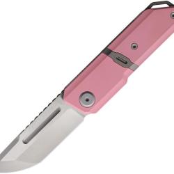 Couteau Pliant Maxace Capsule Lame Acier CPM-MagnaCut Tanto Manche Titane Rose Linerlock MAXMM291B
