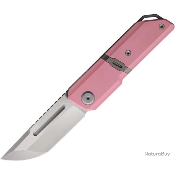 Couteau Pliant Maxace Capsule Lame Acier CPM-MagnaCut Tanto Manche Titane Rose Linerlock MAXMM291B