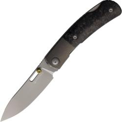 Couteau Maxace Beetle 2 Lame Inox Drop Point Manche Fibre de Carbone Gris Fonc&eacute; Lockback MAXMM361F