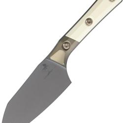 Couteau de Cuisine Microtech Santoku Ivory Lame Acier M390 Manche G10 &Eacute;tui MCT3300B1DLCIVS