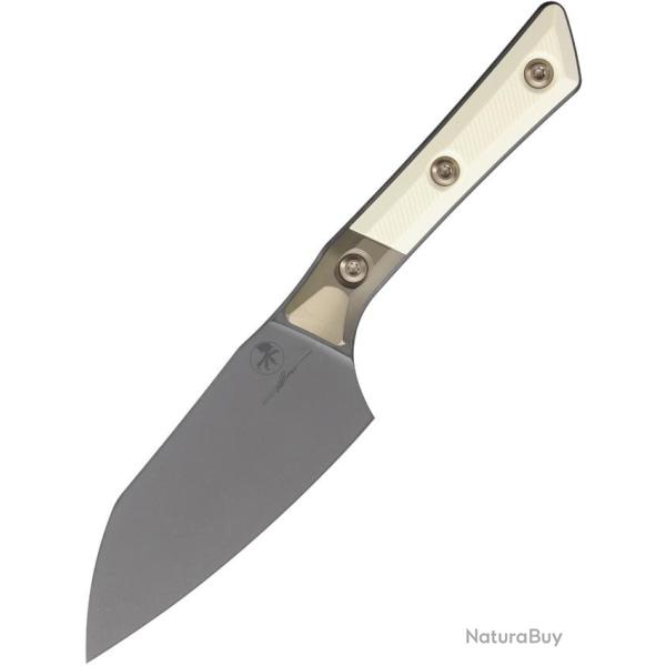 Couteau de Cuisine Microtech Santoku Ivory Lame Acier M390 Manche G10 �tui MCT3300B1DLCIVS