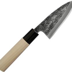 Couteau de Cuisine Mikihisa Deba 105mm Lame Acier Manche Bois MIKA034
