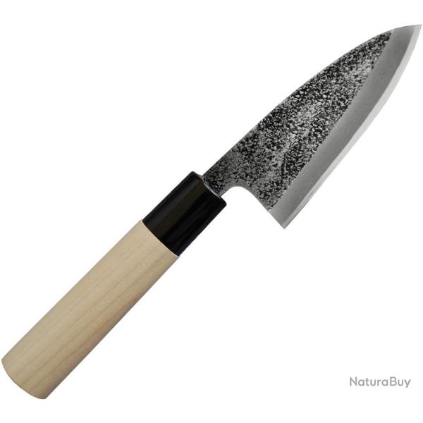 Couteau de Cuisine Mikihisa Deba 105mm Lame Acier Manche Bois MIKA034