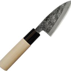 Couteau de Cuisine Mikihisa Deba 90mm Lame Acier Manche Bois MIKA038