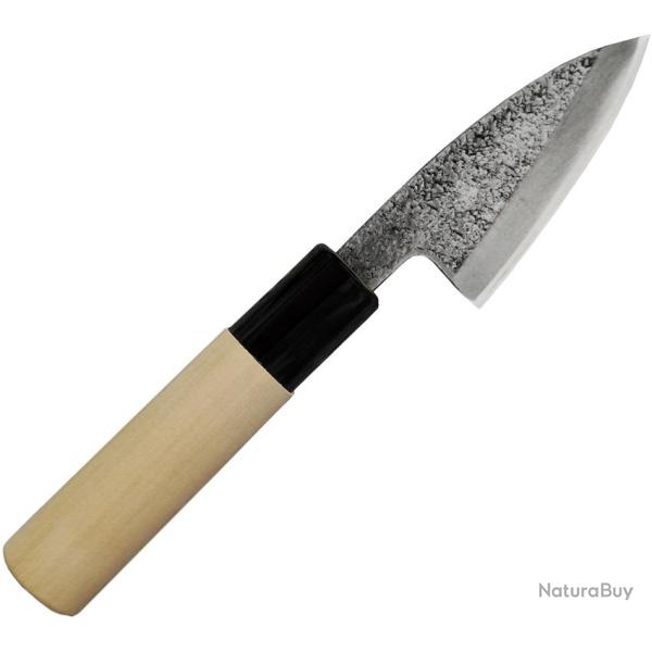 Couteau de Cuisine Mikihisa Deba 75mm Lame Acier Manche Bois MIKA039