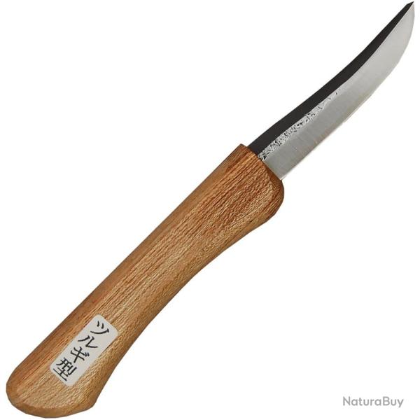 Couteau Fixe Mikihisa Mikikichan Tsurugi Lame Inox Manche Bois �tui Cuir MIKA070