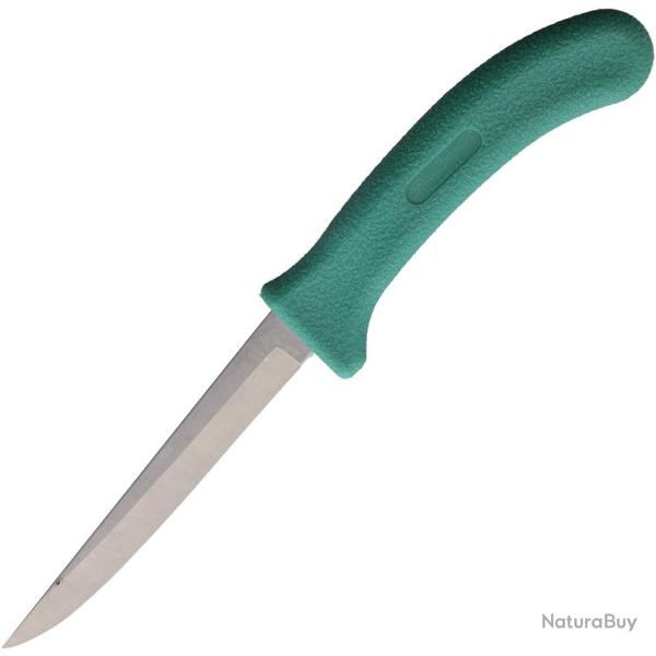 Couteau Fixe Poultry Lame Inox Manche Plastique Vert EG805SH