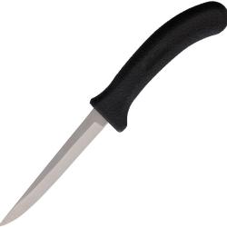 Couteau Fixe Poultry Lame Inox Satin&eacute;e 12,7 cm Manche Plastique Noir EG905SH
