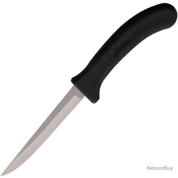 Couteau Fixe Poultry Lame Inox Satin�e 12,7 cm Manche Plastique Noir EG905SH