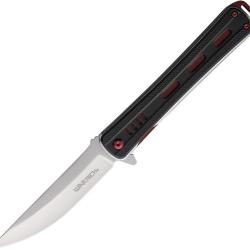 Couteau Pliant A/O Lame Inox Manche Aluminium Noir Linerlock M4614