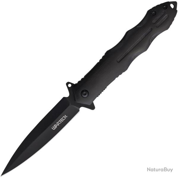 Couteau Pliant A/O Lame Inox Spear Point Manche Bois Noir Linerlock M4618