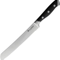 Couteau &agrave; Pain Lame Inox Manche Bois Noir M4678
