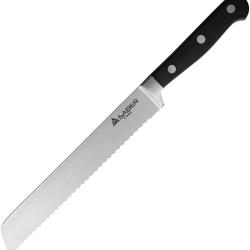 Couteau &agrave; Pain Lame Inox Manche Bois Noir M4683