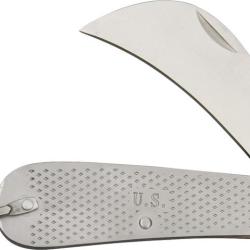 Couteau Pliant US Lame Inox Hawkbill Manche Inox Linerlock MI192