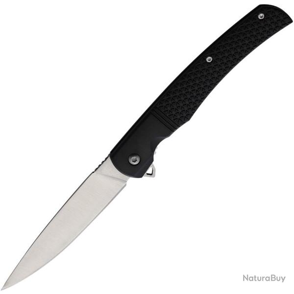 Couteau Pliant Lame Inox Satin�e 10,16 cm Ferm� 12,7 cm Manche Plastique Noir Linerlock MI314