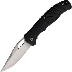 Couteau Pliant Lame Inox Clip Point Manche Plastique Noir Linerlock MI315