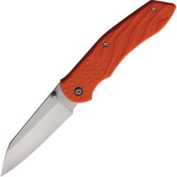 Couteau Pliant Lame Inox Manche Plastique Orange Linerlock MI318