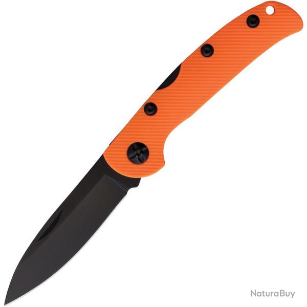 Couteau Pliant Lame Inox Manche Synth�tique Orange Lockback MI334