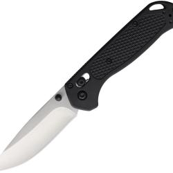 Couteau Pliant Lame Inox Drop Point Manche ABS Noir Crossbar Lock MI337