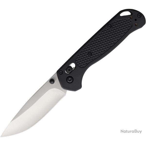 Couteau Pliant Lame Inox Drop Point Manche ABS Noir Crossbar Lock MI337