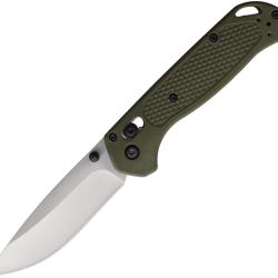 Couteau Pliant Lame Inox Drop Point Manche ABS Vert Olive Crossbar Lock MI338