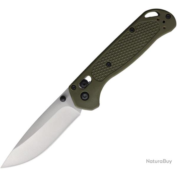 Couteau Pliant Lame Inox Drop Point Manche ABS Vert Olive Crossbar Lock MI338