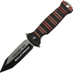 Couteau Pliant Trump A/O Lame Inox Tanto Manche ABS Noir et Orange Linerlock TRV0510OR
