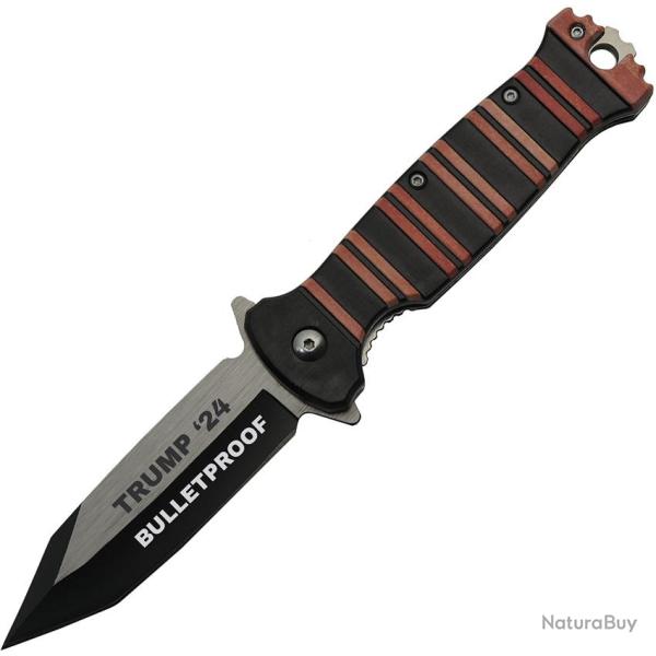 Couteau Pliant Trump A/O Lame Inox Tanto Manche ABS Noir et Orange Linerlock TRV0510OR