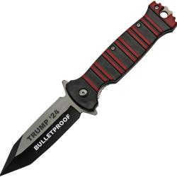 Couteau Pliant Trump A/O Lame Inox Tanto Manche ABS Noir et Rouge Linerlock TRV0510RD