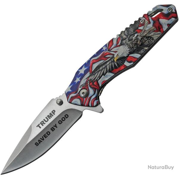 Couteau Pliant Trump Eagle A/O Lame Acier 420 Manche Aluminium Linerlock TRV0511