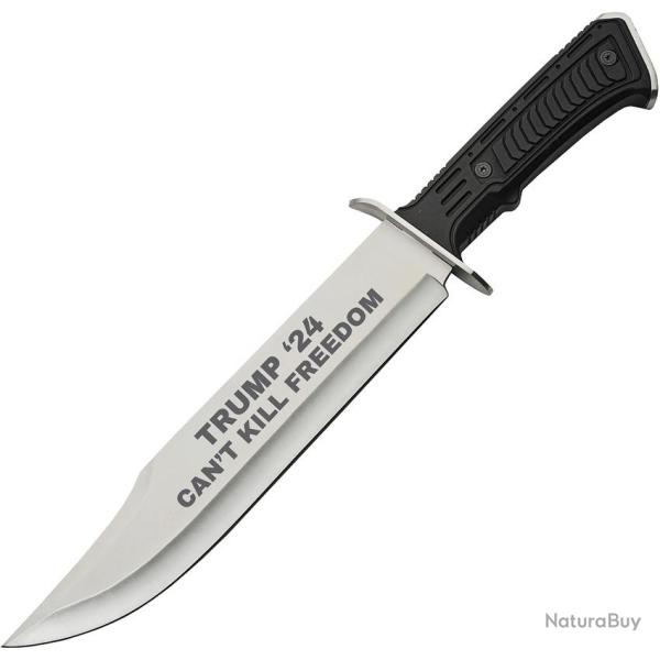 Couteau Fixe Trump Bowie Lame Inox Manche ABS Noir �tui Nylon TRV1515SL