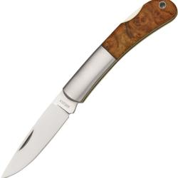 Couteau Pliant Moki Glory Quince Lame Acier AUS-8 Manche Bois Lockback &Eacute;tui Nylon MK101J