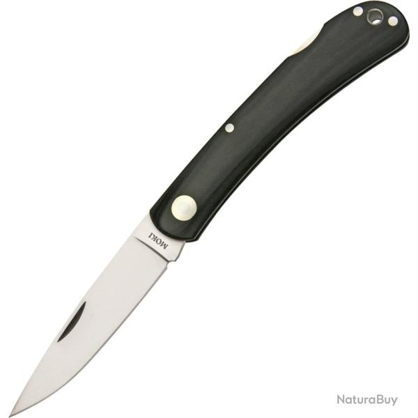 Couteau Moki Blakistons Fish Owl Lame Acier AUS-8 Manche Micarta Noir Lockback �tui Nylon MK110M