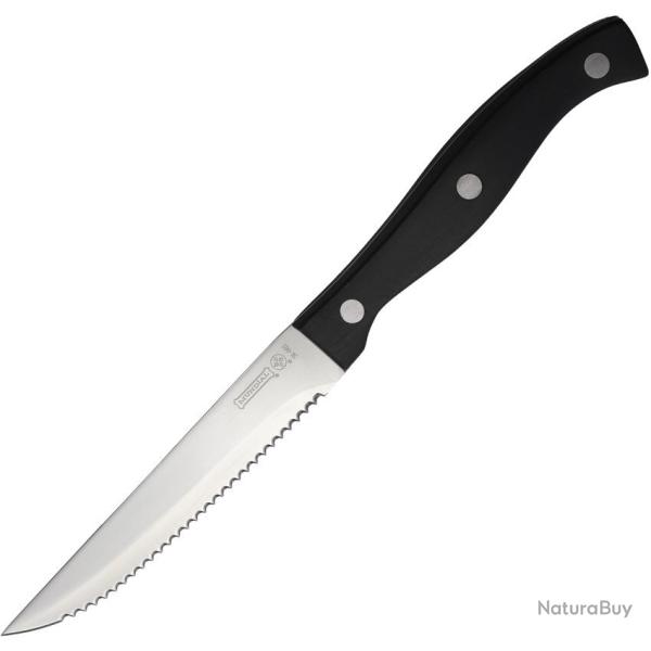 Couteau � Steak Mundial Lame Inox Manche Zytel Noir MNDSK002