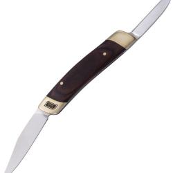 Couteau Pliant No Box Tools Whittler Lame Acier 5Cr15MoV Manche Bois Marron NBT010008