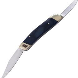 Couteau Pliant No Box Tools Whittler Lame Acier 5Cr15MoV Manche Bois Bleu NBT010009