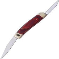 Couteau Pliant No Box Tools Whittler Lame Acier 5Cr15MoV Manche Bois Rouge NBT010010
