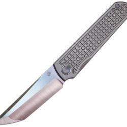Couteau North Mountain Blade The Chop Lame Acier M390 Manche Titane Gris Framelock NMB2410CM390