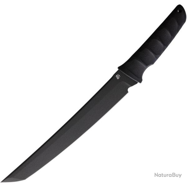 Couteau North Mountain Blade Tactical Lame Acier Noire Tanto Manche Synth�tique Noir NMB2413XLO1F