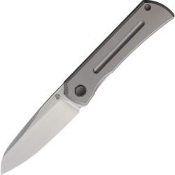 Couteau North Mountain Blade Moon Stripe Lame Acier M390 Manche Titane Gris Framelock NMB2526ST