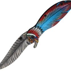 Couteau Pliant Feather A/O Lame Inox Manche Aluminium Linerlock NV326