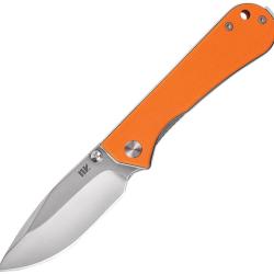 Couteau Pliant NUKNIVES Kumpanter Lame Acier D2 Drop Point Manche G10 Orange Linerlock NUKS131004