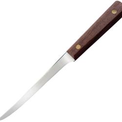 Couteau Fixe Old Hickory Lame Acier 440C Manche Bois Marron &Eacute;tui Cuir OH1275