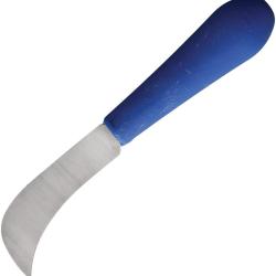 Couteau Fixe Old Hickory Grape Hook Lame Inox Satin&eacute;e 7,62 cm Manche Polym&egrave;re Bleu OH5180HSS