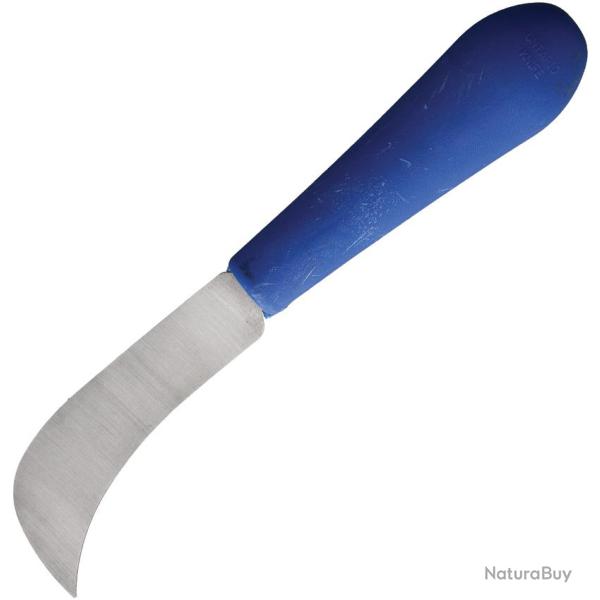 Couteau Fixe Old Hickory Grape Hook Lame Inox Satin�e 7,62 cm Manche Polym�re Bleu OH5180HSS