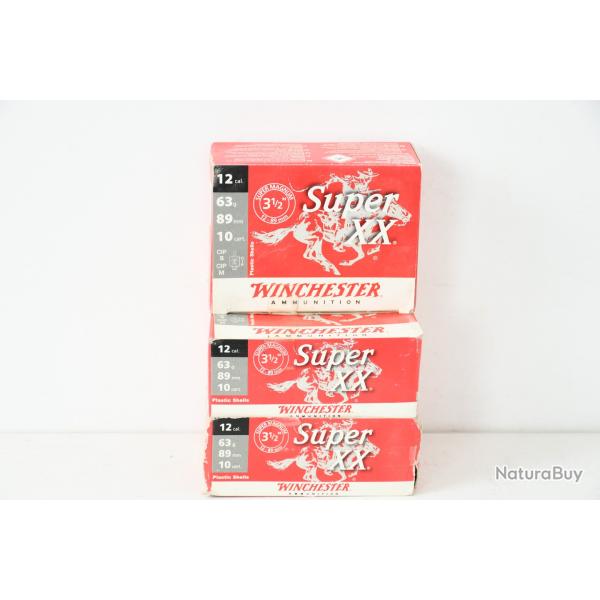 29 Cartouches Winchester Super XX cal. 10