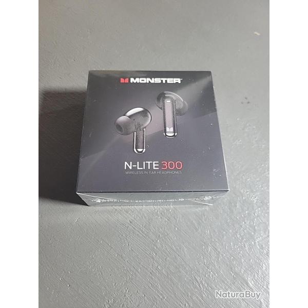 MONSTER N-LITE 300 - �COUTEURS BLUETOOTH SANS FIL - NEUFS SOUS BLISTER 1� prix de d�part !